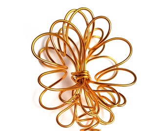 Abstract Flourish Tree Topper - small handmade gold wire tree topper -120720 A abstract exploding flower