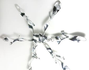 XL Silver Snowflake Tree Topper - extra large classic metal handmade tree topper - Christmas snowflake - silver snowflake decoration 1123xl