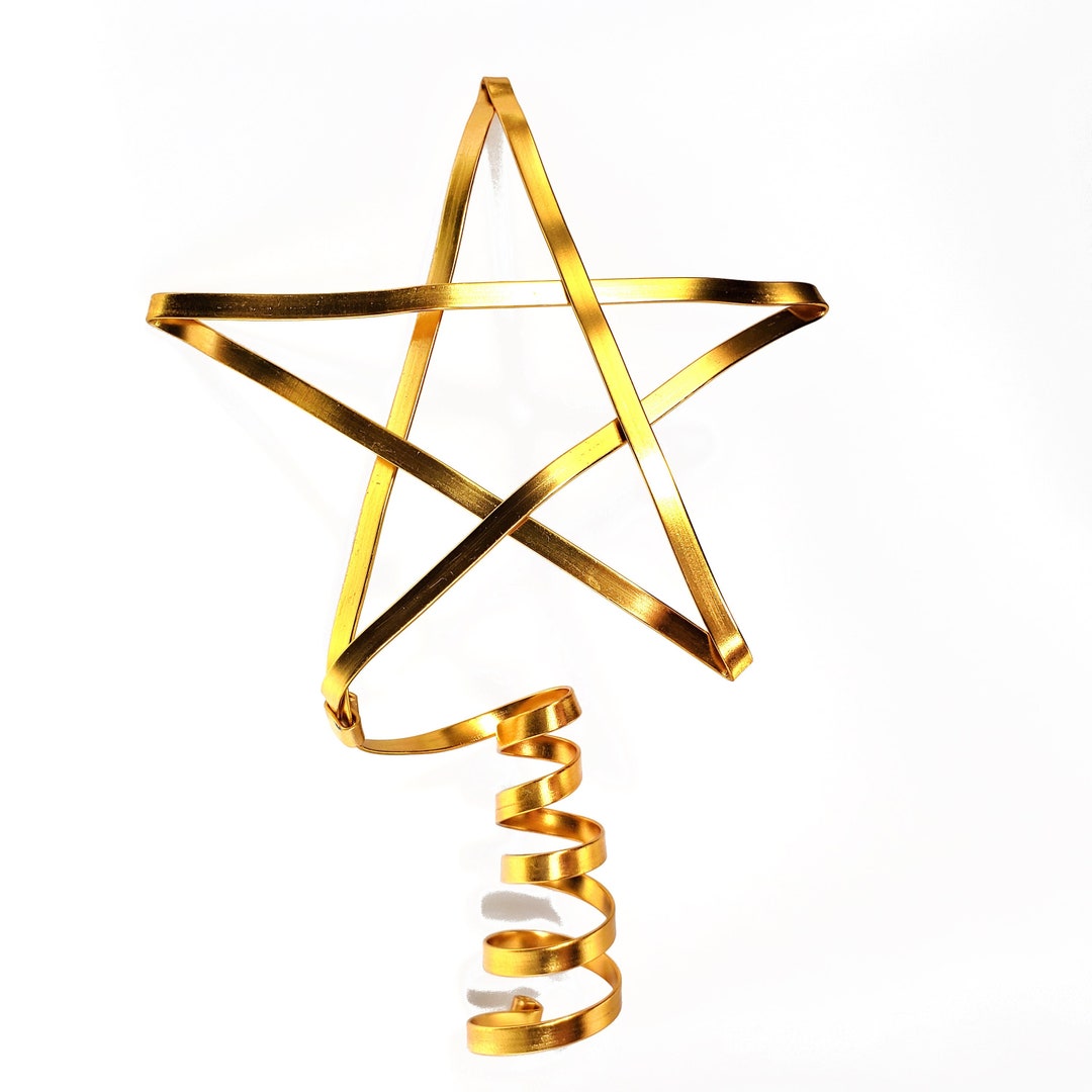 5 Gold Star Tree Topper Classic Metal Star Handmade Tree Topper 110922 T Etsy