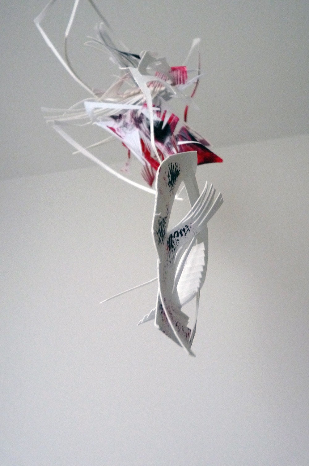 Strand hanging sculpture cut paper mobile | Etsy