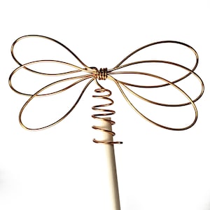 Copper Simple Flutter Bow Tree Topper - medium handmade wire tree topper -110922 A