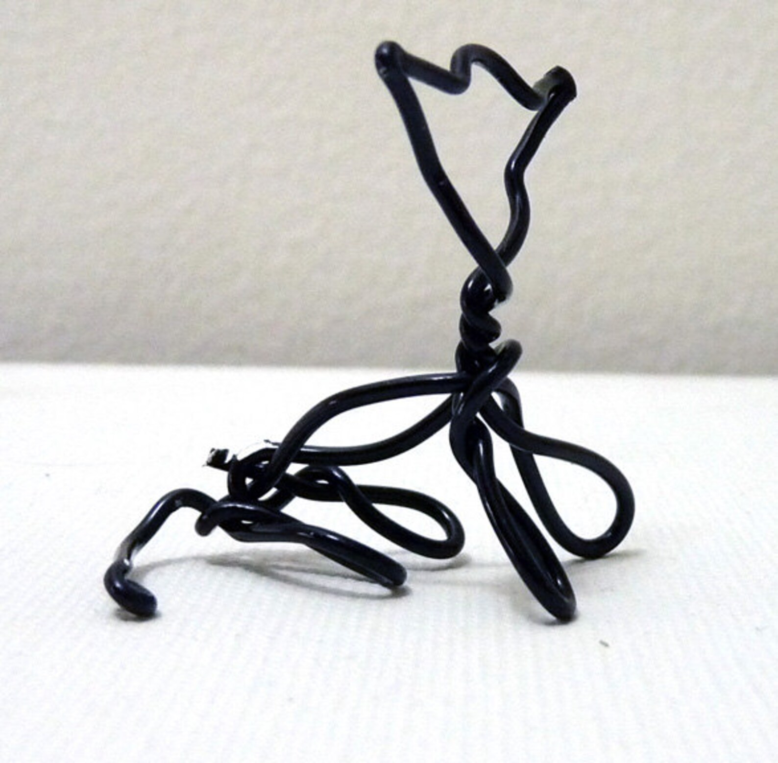 Black Alien Kitten Wire Sculpture Black Cat Wire Art | Etsy