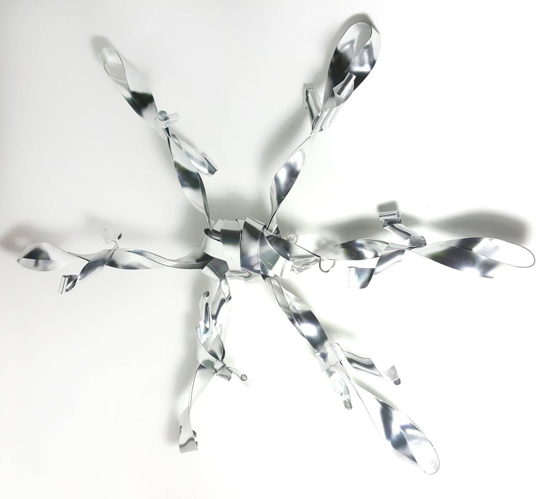 XL Silver Snowflake Tree Topper - Extra Large Classic Metal Handmade ...