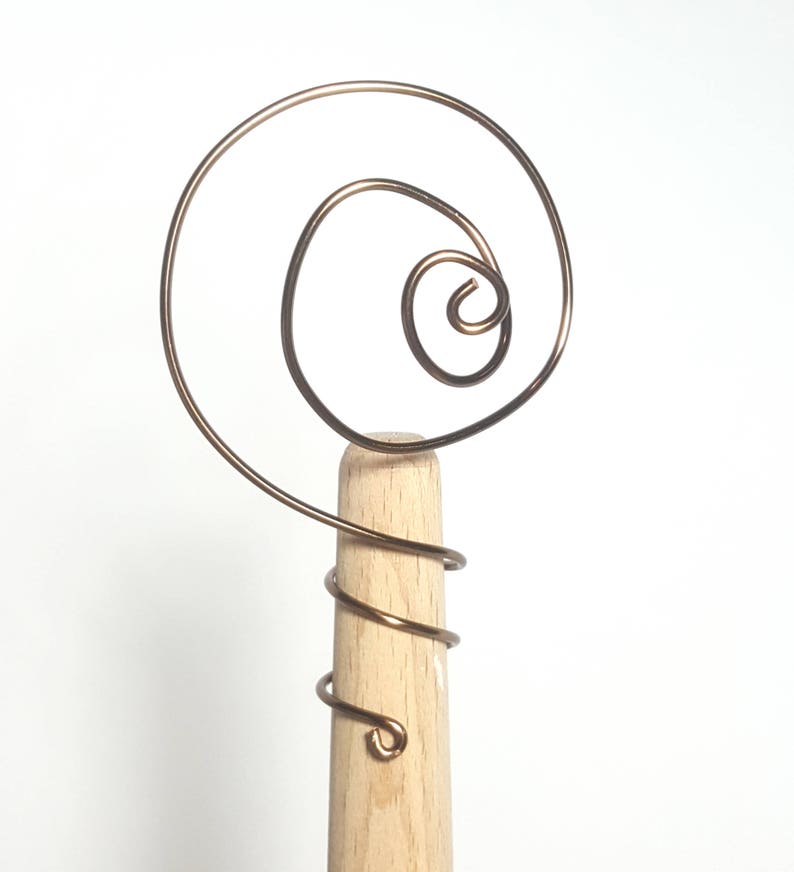 Antiqued bronze Spiral mini Tree Topper small metal handmade Etsy