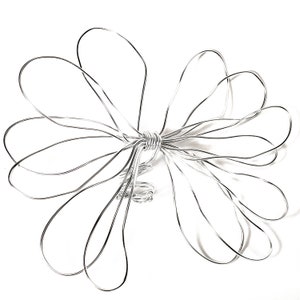 Abstract looping Mini silver Bow Tree Topper - handmade wire tree topper -110922D
