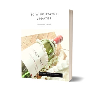 50 Wine Status Updates Instagram Post| Social Media for Wine Shop | Wine Lover | Consistent Content for your Social Media