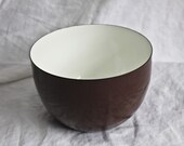 Vintage Arabia Finel Brown Enamel Bowl, c1960s, Vintage Enamelware, Arabia Finel Bowl, Vintage Enamel Bowl