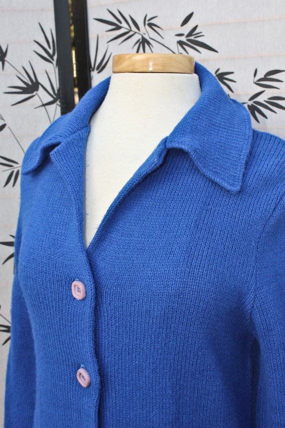 Buy Bright Blue Minnesota Woolen Cardigan Sweater, Circa 1950s-60s  
