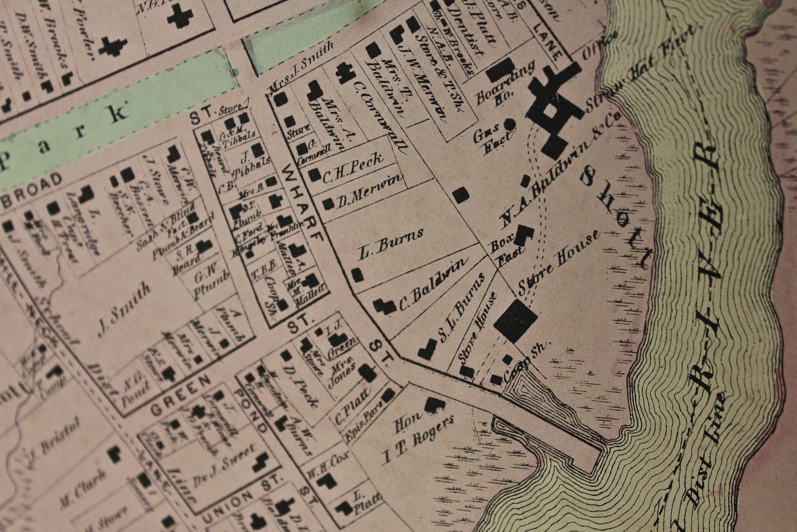 Antique Map of Milford c1870 19th Century Map of Milford Etsy