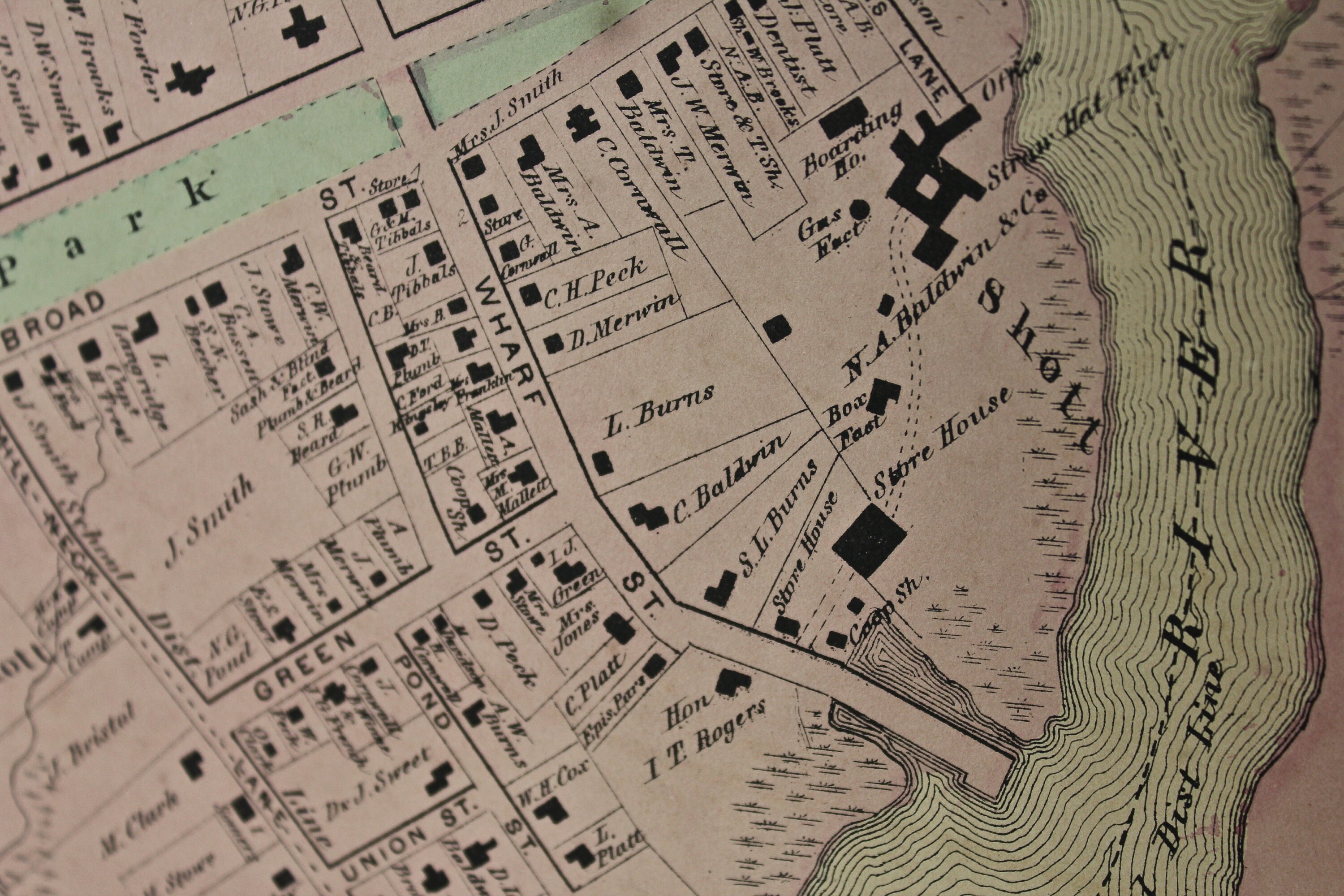 Antique Map of Milford c1870 19th Century Map of Milford Etsy