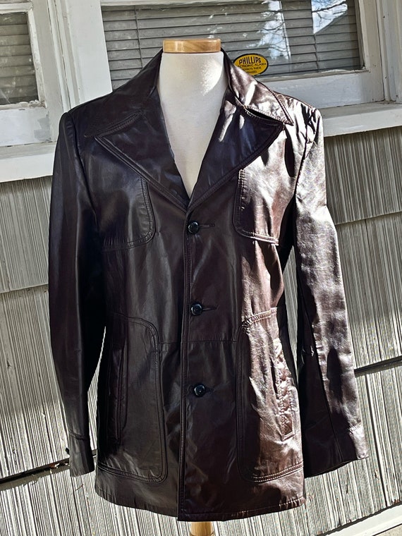 Chocolate Brown Genuine Leather Cooper Men's Jacke