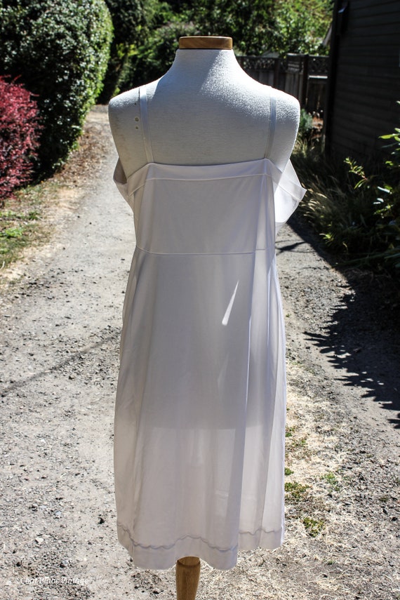 White Nylon Adjustable Strap Slip, Circa 1980s-90… - image 2