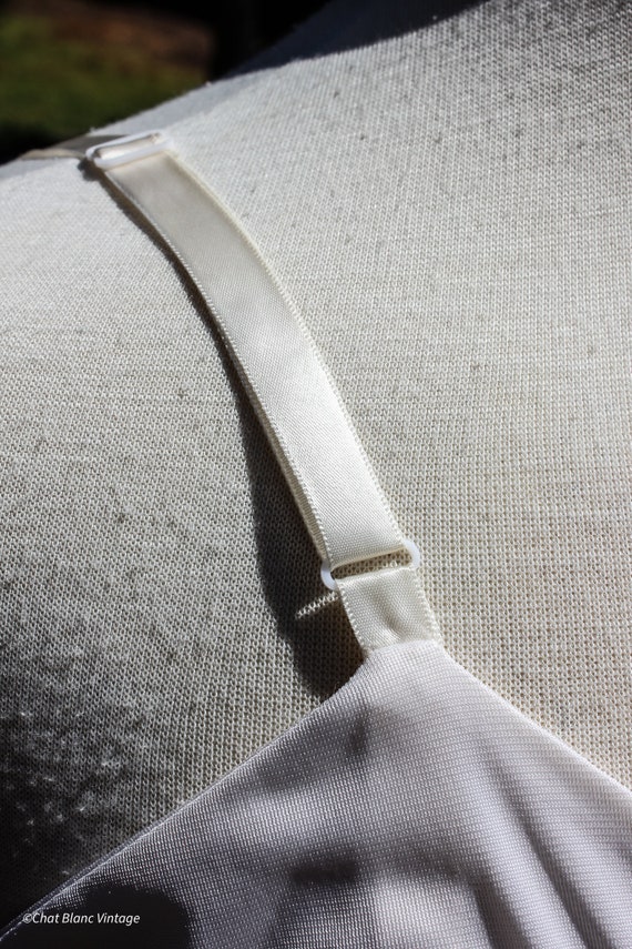 White Nylon Adjustable Strap Slip, Circa 1980s-90… - image 7