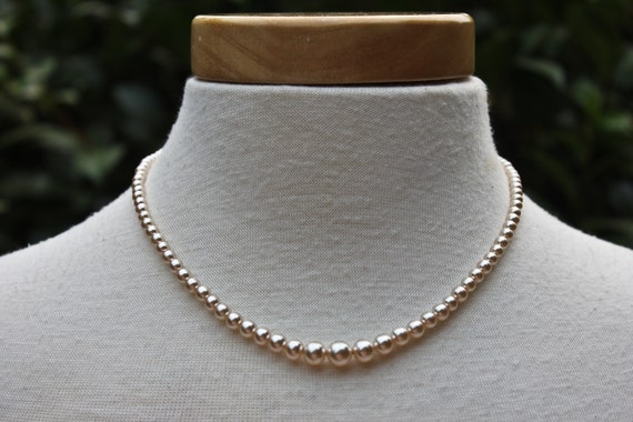 Pink Tone Faux Pearl Chocker, Circa 1950s, Fiftie… - image 1