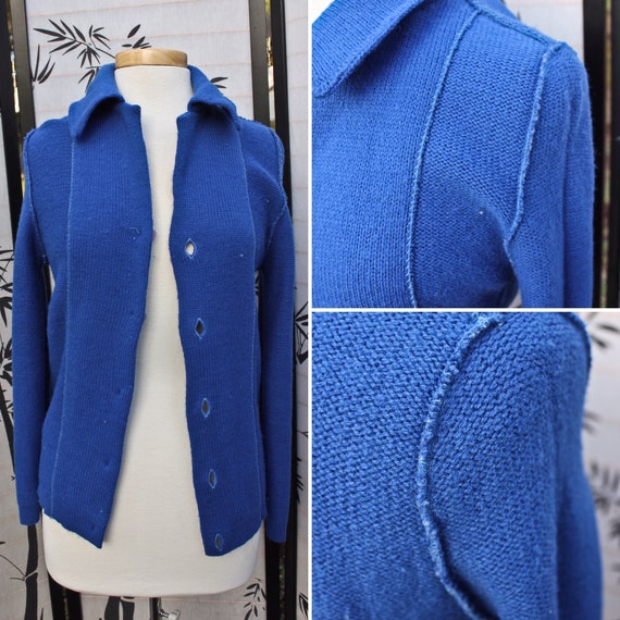 Bright Blue Minnesota Woolen Cardigan Sweater, Ci… - image 7