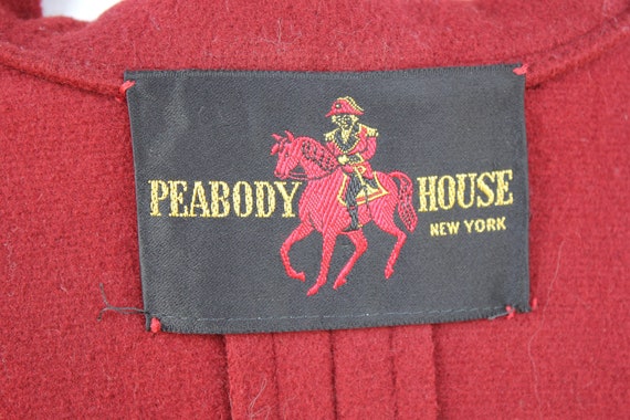 Peabody House New York Maroon Wool Cloak, Circa 1… - image 9