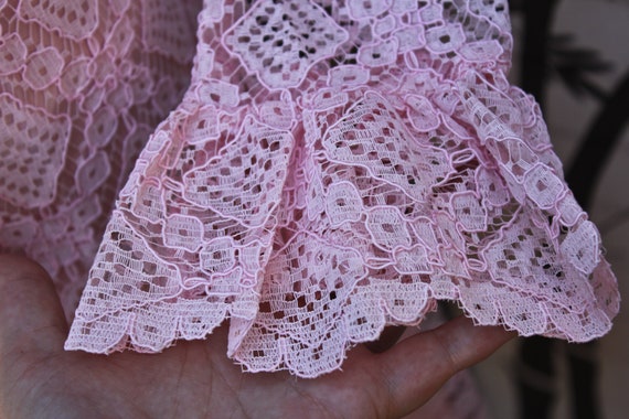 Pink Lace and Lucite and Rhinestone Drop Waist Lo… - image 7