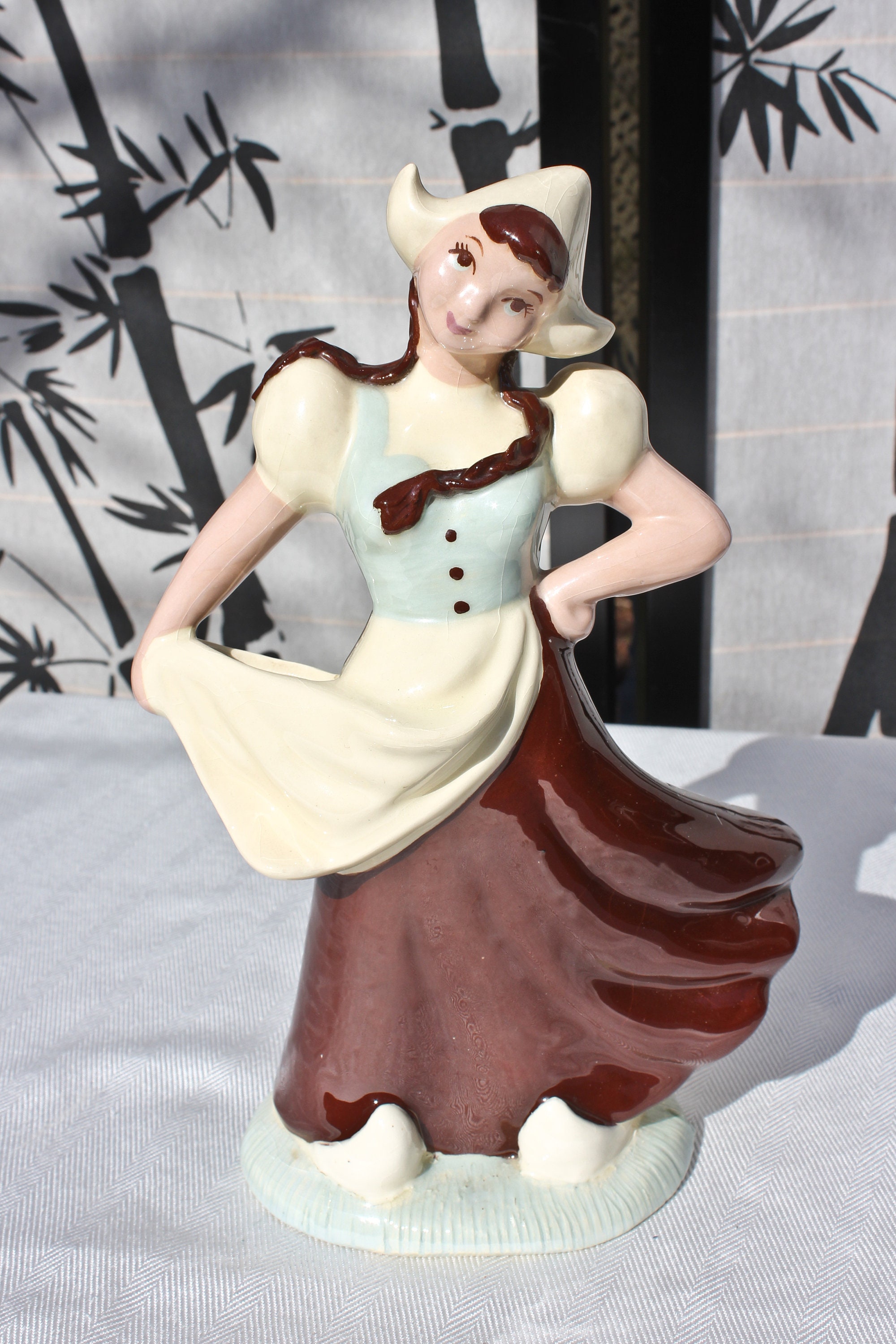 Hedi Schoop Dutch Girl Figurine Vase: 1940s Hollywood Pottery - Etsy