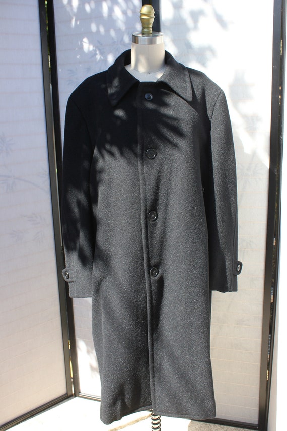 Mid Century Black Wool Imperial Fashions Men's Ove