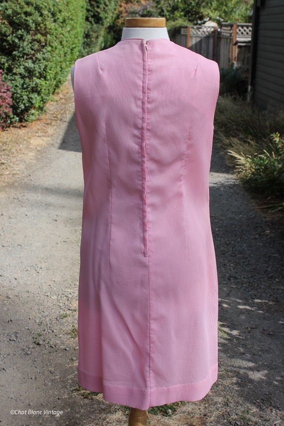Pink Crepe Style Button Detailed Dress, Circa 196… - image 3