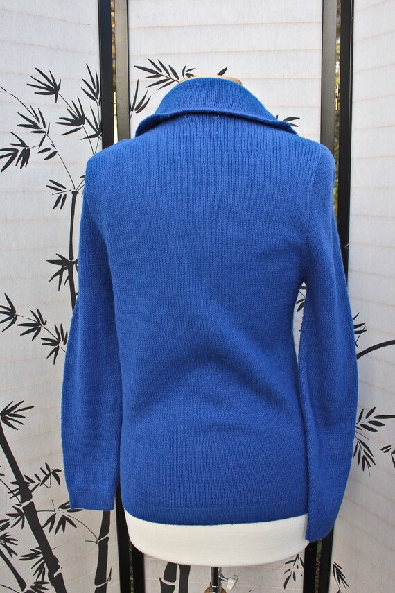 Bright Blue Minnesota Woolen Cardigan Sweater, Ci… - image 3