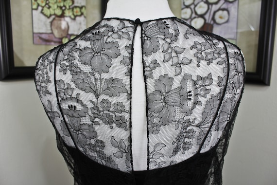 Vintage Black Lace and Pleated Chiffon Neusteters… - image 9