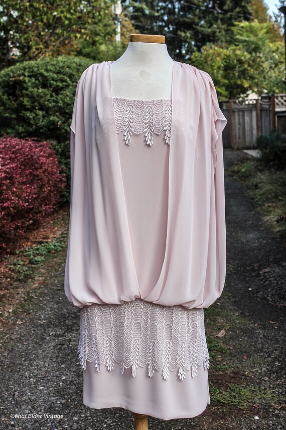 Petal Pink Casadei Drop Waist Dress, Circa 1970s-8