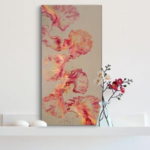 Fluid art Modern Art Original Art  Original Painting Abstract  Acrylic art on canvas Contemporary Painting Home Wall Deco 35x70 cm