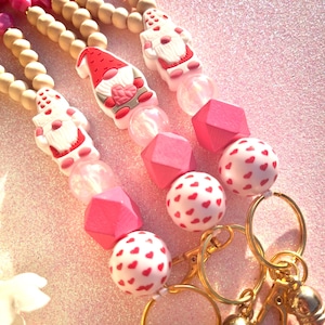 Teacher Beaded Lanyard | Personalized Lanyard | Trendy Teacher Lanyard | Teacher Gift | Pink Lanyard| Teacher Appreciation| Teacher Stocking