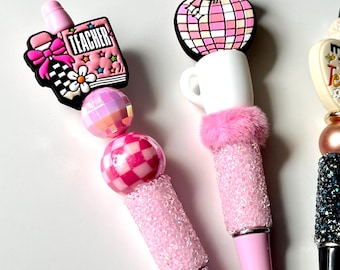 Teacher Beaded Pen | Teacher Pen | Nurse Pen | School Pen | Gift for Teacher | Teacher Stationary | Teacher Appreciation | Affordable Gift