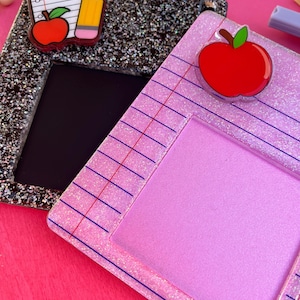 Teacher Sticky Note Holder | Post It Holder | Teacher Gift | Teacher Appreciation | Secretary Gift | Glitter Post It Holder | Back To School