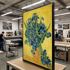 Van Gogh Irises Canvas, Floral Wall Art, Blue Irises Art Print, Van Gogh Art, Wall Art Canvas Design, Ready To Hang Decoration