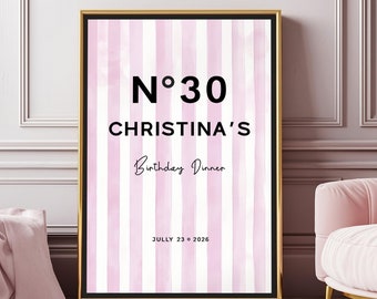 Welcome Sign Template, Editable Party Welcome Sign, Birthday Poster, Elegant Invite, Printable, Templett INSTANT Download