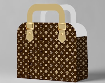 Modello di scatola portaoggetti per borsetta alla moda (modello SVG)