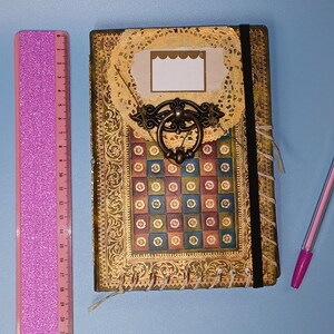 Junk Journal 12x18cm 72 Seiten Hardcover - Tagebuch, Notizbuch, Reisejournal, scrapbooking, Erinnerungsbuch, Froschtasche, Geschenk