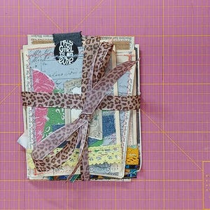 Junk Journal Kit, Ephemera Pack, 10x Cards, Papier, mixed papers, scrapbooking, Zubehör, Collagen, Happy Mail, Kreativbedarf, recycled, tags