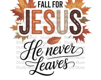 Christlicher Herbst PNG, Religiöse Herbstblätter Sublimation, Thanksgiving-Zitat aus Bibelversen, Glaubensbasierter christlicher digitaler Download
