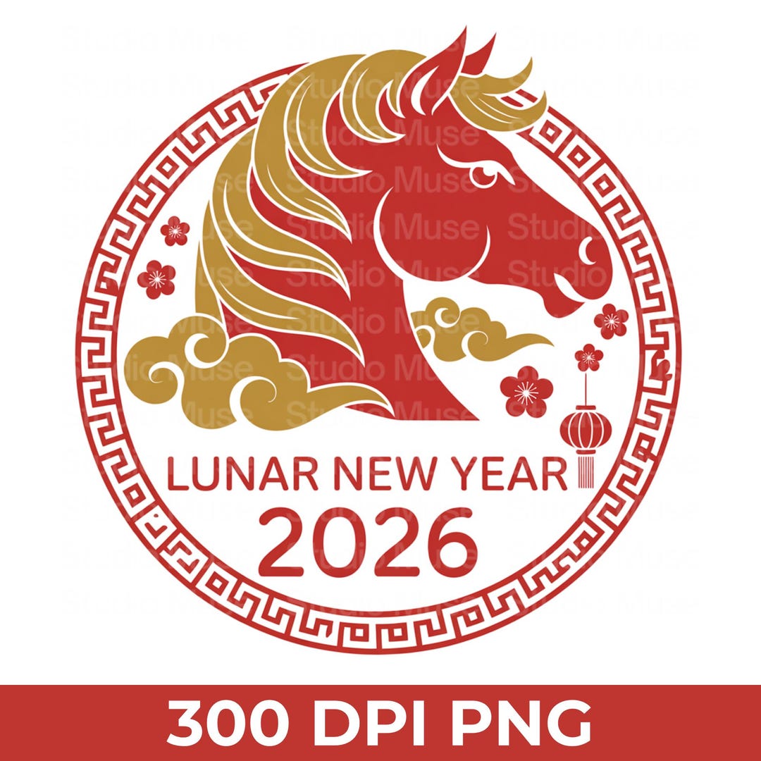 Lunar New Year 2026 Horse PNG, Chinese Zodiac Year of the Horse Clipart ...