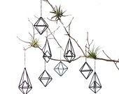 Set of 4 || Geometric Holiday Ornaments | Modern Himmeli | Air Plant Hanger | Minimalist Home Decor | Christmas ornament | Holiday Ornament