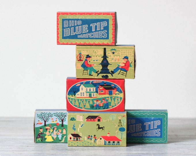 Ohio Blue Tip Match Box Etsy