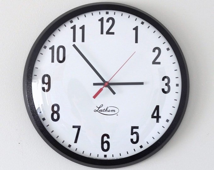 Vintage School Wall Clock Etsy