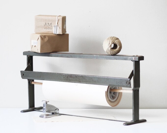 Vintage Store Paper Roll Cutter / Industrial Paper Holder Etsy