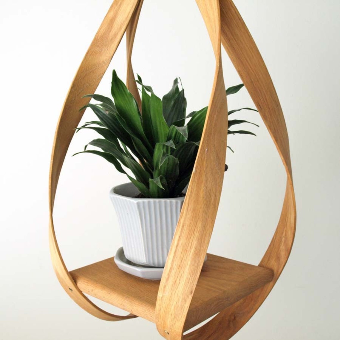 Bent wood vintage hanging shelf Etsy