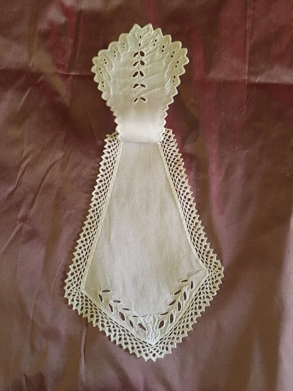 Linge ancien - COL, LAVALLIERE, JABOT ancien 19 è… - image 3