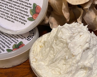 Whipped 100% Unrefined Premium ORGANIC Shea Butter/Aloe Vera Size 8 oz.