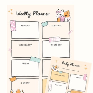 Planner Package - Weekly Planner - Daily Planner - Printable Planner Pages - Printable - Digital Download