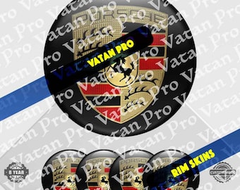 4er Set Radnabenabdeckung mit Emblem - Nabenabdeckung fürs Auto.