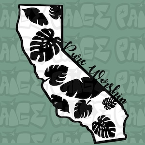 Convención especial de JW 2025, esquema de hojas florales del estado de California, adoración pura, plantilla de calcomanía, archivo PNG transparente