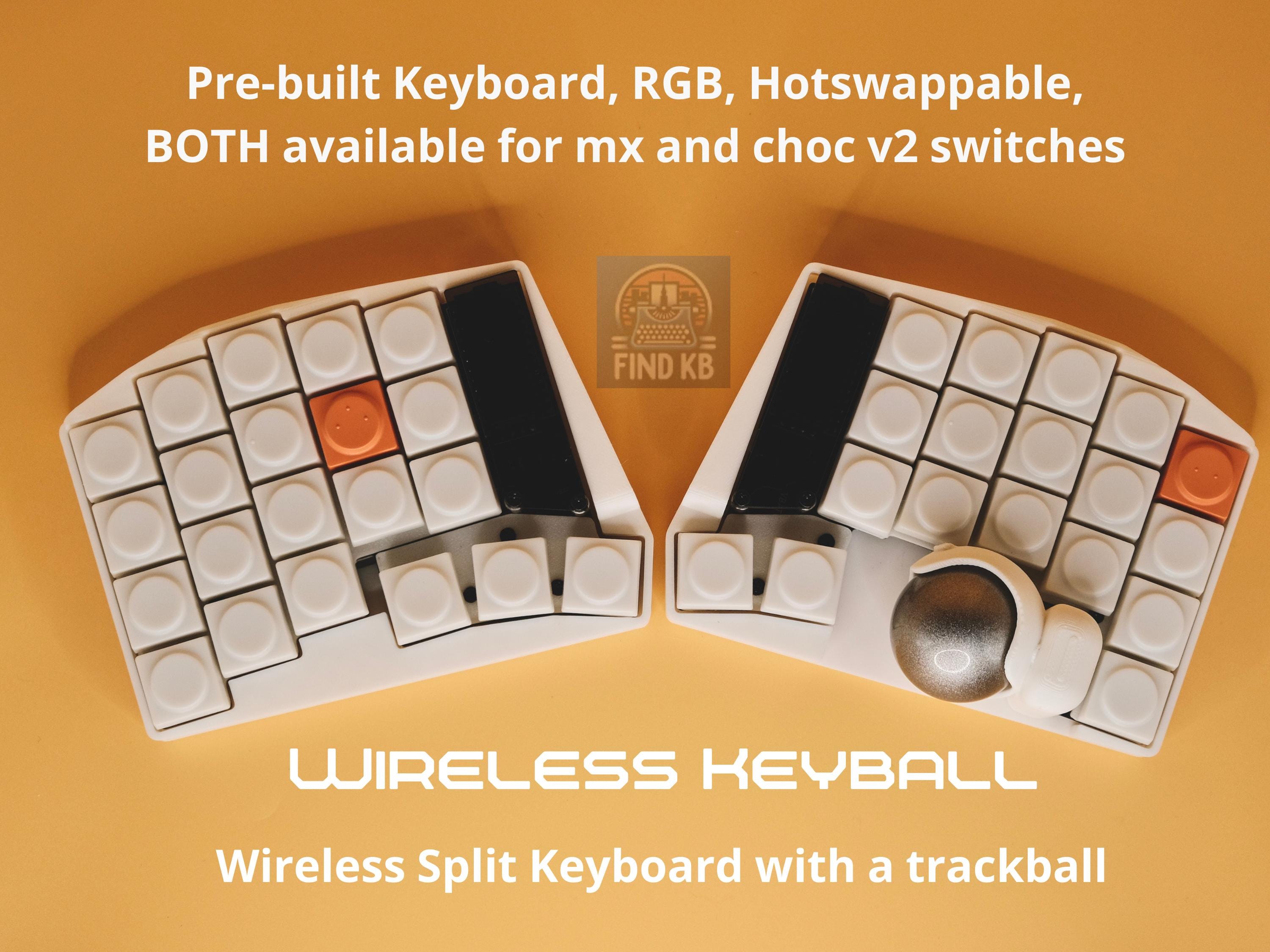 Ready to Use WIRELESS Keyball With a Trackball / Split Ready to Use WIRELESS Keyball With a Trackball / Split