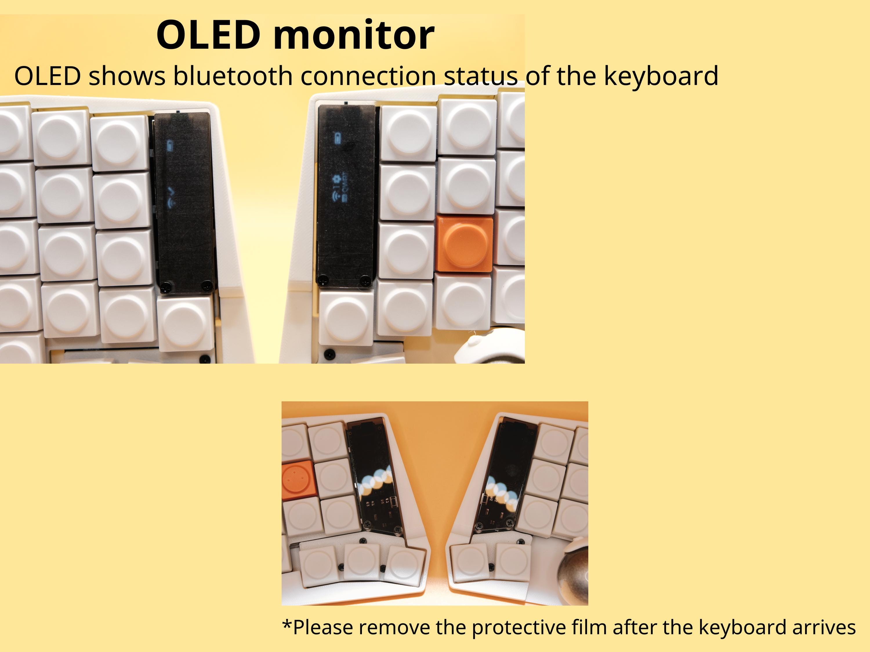 すぐに使えるワイヤレスキーボール、トラックボール付き / 分割